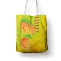 Hawaiian Mango Tote Bag Polynesian Art Pattern and Kakau Tattoo