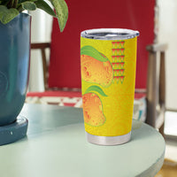 Hawaiian Mango Tumbler Cup Polynesian Art Pattern and Kakau Tattoo