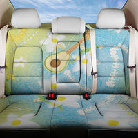 Hawaiian Ukulele Avocado Back Car Seat Cover Leis and Polynesian Pattern