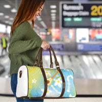 Hawaiian Ukulele Avocado Travel Bag Leis and Polynesian Pattern