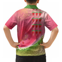 Hawaiian Watermelon Kid Hawaiian Shirt with Kakau Art Tattoo