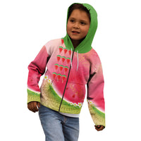 Hawaiian Watermelon Kid Hoodie with Kakau Art Tattoo
