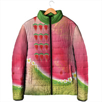 Hawaiian Watermelon Padded Jacket with Kakau Art Tattoo