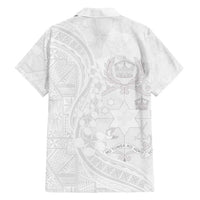 Tonga Faka Sepitema Family Matching Summer Maxi Dress and Hawaiian Shirt Ngatu Pattern with Plumeria and Hibiscus