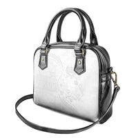 Tonga Faka Sepitema Shoulder Handbag Ngatu Pattern with Plumeria and Hibiscus LT03 - Polynesian Pride