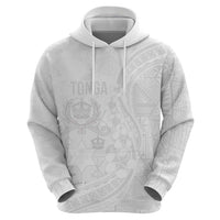 Tonga Faka Sepitema Zip Hoodie Ngatu Pattern with Plumeria and Hibiscus