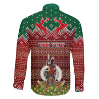 Personalised Vanuatu Christmas Family Matching Off Shoulder Maxi Dress and Hawaiian Shirt Pig Tusk Beautiful Merry Xmas Snowflake LT03 - Polynesian Pride