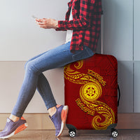 Tonga Ha'apai High School Luggage Cover Ngatu and Maori Ethnic Tribal Pattern LT03 - Polynesian Pride