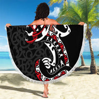 Aotearoa Toitu Te Tiriti Beach Blanket Maori Taniwha Haka - Honour the Treaty LT03