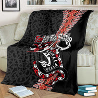 Aotearoa Toitu Te Tiriti Blanket Maori Taniwha Haka - Honour the Treaty LT03