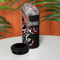Aotearoa Toitu Te Tiriti 4 in 1 Can Cooler Tumbler Maori Taniwha Haka - Honour the Treaty LT03 - Polynesian Pride