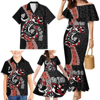 Aotearoa Toitu Te Tiriti Family Matching Mermaid Dress and Hawaiian Shirt Maori Taniwha Haka - Honour the Treaty LT03 - Polynesian Pride