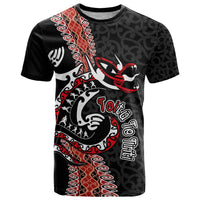 Aotearoa Toitu Te Tiriti T Shirt Maori Taniwha Haka - Honour the Treaty LT03 Black - Polynesian Pride