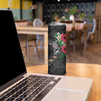 Hawaiian Tropical Plants and Turtles Skinny Tumbler Polynesian Art Motifs LT03 - Polynesian Pride