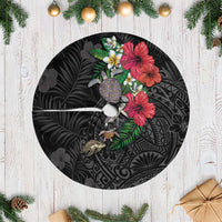 Hawaiian Tropical Plants and Turtles Tree Skirt Polynesian Art Motifs LT03 Casual Black - Polynesian Pride