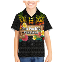 Hawaii Pan-Pacific Festival Family Matching Mermaid Dress and Hawaiian Shirt Hawaiian Elements and Polynesian Tattoo