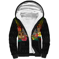 Hawaii Pan-Pacific Festival Sherpa Hoodie Hawaiian Elements and Polynesian Tattoo