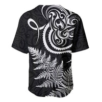 New Zealand Octopus Tattoo and Fern Baseball Jersey Maori Pattern LT03 - Polynesian Pride