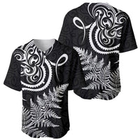 New Zealand Octopus Tattoo and Fern Baseball Jersey Maori Pattern LT03 - Polynesian Pride