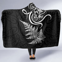 New Zealand Octopus Tattoo and Fern Hooded Blanket Maori Pattern