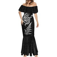 New Zealand Octopus Tattoo and Fern Mermaid Dress Maori Pattern LT03 - Polynesian Pride