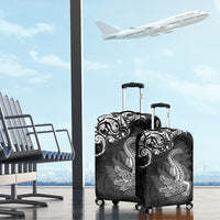 New Zealand Crocodile Tattoo and Fern Luggage Cover Maori Pattern