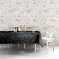 New Zealand Crocodile Tattoo and Fern Tablecloth Maori Pattern LT03 - Polynesian Pride