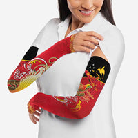 Papua New Guinea Independence Day Arm Sleeves Happy Anniversary 50th Bird-of-paradise Melanesian Tattoos - Polynesian Pride