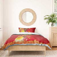 Papua New Guinea Independence Day Bedding Set Happy Anniversary 50th Bird-of-paradise Melanesian Tattoos LT03 - Polynesian Pride