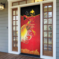 Papua New Guinea Independence Day Door Cover Happy Anniversary 50th Bird-of-paradise Melanesian Tattoos - Polynesian Pride