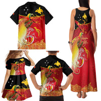 Papua New Guinea Independence Day Family Matching Tank Maxi Dress and Hawaiian Shirt Happy Anniversary 50th Bird-of-paradise Melanesian Tattoos LT03 - Polynesian Pride