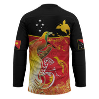 Papua New Guinea Independence Day Hockey Jersey Happy Anniversary 50th Bird-of-paradise Melanesian Tattoos - Polynesian Pride