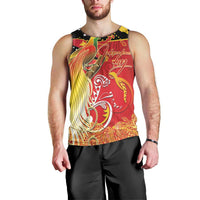 Papua New Guinea Independence Day Men Tank Top Happy Anniversary 50th Bird-of-paradise Melanesian Tattoos - Polynesian Pride