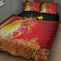 Papua New Guinea Independence Day Quilt Bed Set Happy Anniversary 50th Bird-of-paradise Melanesian Tattoos LT03 - Polynesian Pride