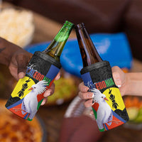 New Caledonia 4 in 1 Can Cooler Tumbler Kagu Bird and The Seal with Melanesian Culture - Polynesian Pride