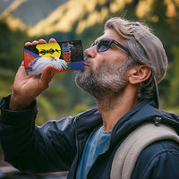 New Caledonia 4 in 1 Can Cooler Tumbler Kagu Bird and The Seal with Melanesian Culture - Polynesian Pride