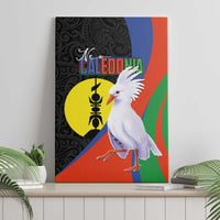New Caledonia Canvas Wall Art Kagu Bird and The Seal with Melanesian Culture - Polynesian Pride