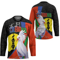 New Caledonia Hockey Jersey Kagu Bird and The Seal with Melanesian Culture - Polynesian Pride