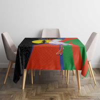 New Caledonia Tablecloth Kagu Bird and The Seal with Melanesian Culture - Polynesian Pride