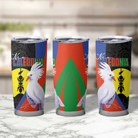 New Caledonia Tumbler Cup Kagu Bird and The Seal with Melanesian Culture - Polynesian Pride