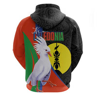 New Caledonia Zip Hoodie Kagu Bird and The Seal with Melanesian Culture - Polynesian Pride