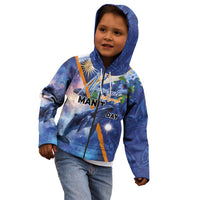 Marshall Islands Manit Day Kid Hoodie Grunge National Flag with Whales and Tribal Tattoos - Polynesian Pride