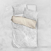 Samoan Culture-Lotu Tamaiti Bedding Set Siapo and Polynesian Art Tattoos LT03 US Twin 172cm x 218cm White - Polynesian Pride