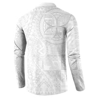 Samoan Culture-Lotu Tamaiti Button Sweatshirt Siapo and Polynesian Art Tattoos - Polynesian Pride