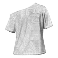 Samoan Culture-Lotu Tamaiti Cross Shoulder Shirt Siapo and Polynesian Art Tattoos - Polynesian Pride