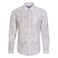 Samoan Culture-Lotu Tamaiti Family Matching Off Shoulder Short Dress and Hawaiian Shirt Siapo and Polynesian Art Tattoos - Polynesian Pride