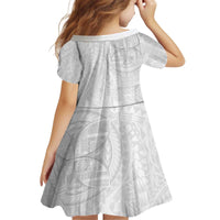 Samoan Culture-Lotu Tamaiti Kid Short Sleeve Dress Siapo and Polynesian Art Tattoos - Polynesian Pride