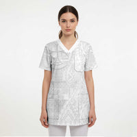 Samoan Culture-Lotu Tamaiti Scrub Top Siapo and Polynesian Art Tattoos - Polynesian Pride