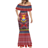Personalised Kiribati Christmas Mermaid Dress Coat of Arms and Map Beautiful Merry Xmas Snowflake LT03 - Polynesian Pride