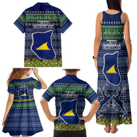 tokelau-christmas-family-matching-tank-maxi-dress-and-hawaiian-shirt-coat-of-arms-and-map-beautiful-merry-xmas-snowflake